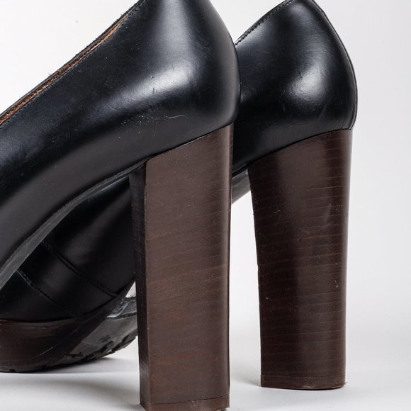 Marni Black Platform Buckle Loafer Pumps - Picture 8 of 9